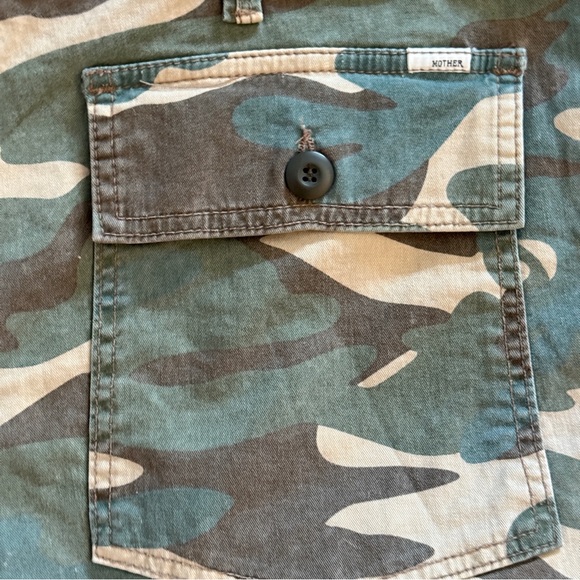 MOTHER Private High-Rise Patch Pocket Straight-Leg Ankle Jeans Camouflage 29 - Picture 4 of 16